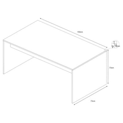 Scrivania per studi di design moderno e robusto 150×73 Ines