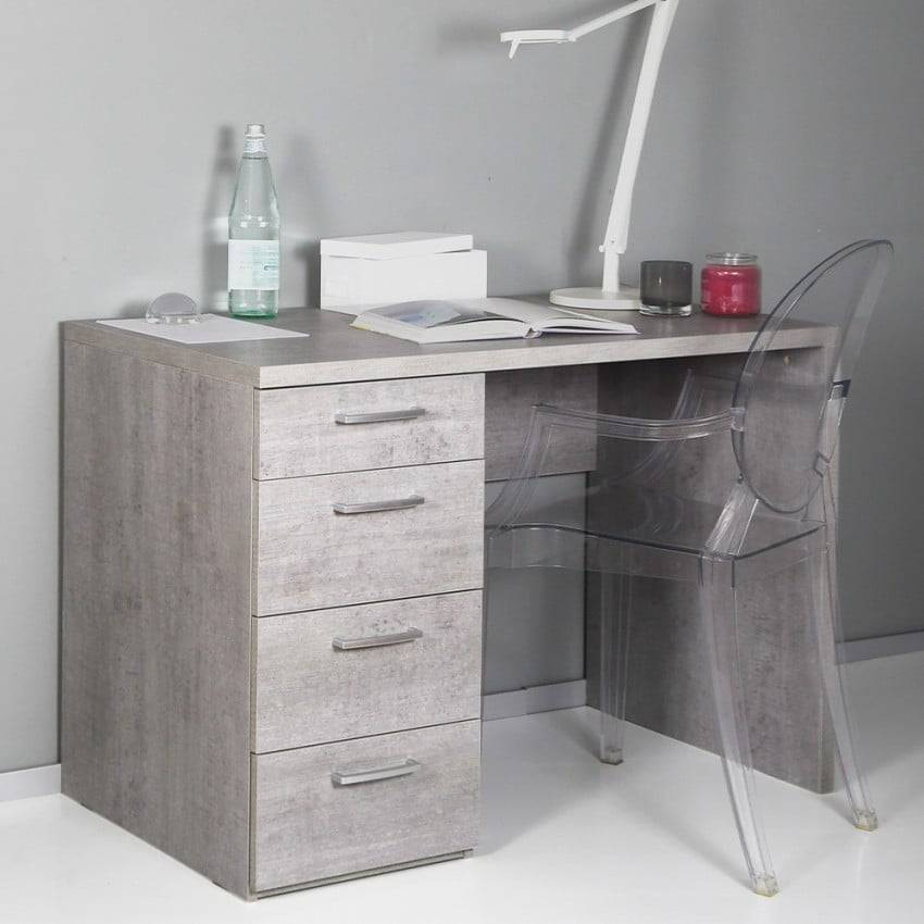Scrivania moderna da studio con 4 cassetti 110x65 robusta Massimo