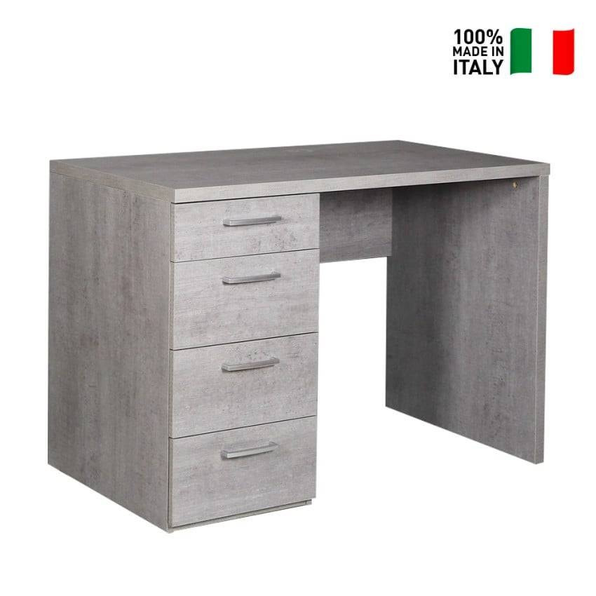 Scrivania moderna da studio con 4 cassetti 110x65 robusta Massimo