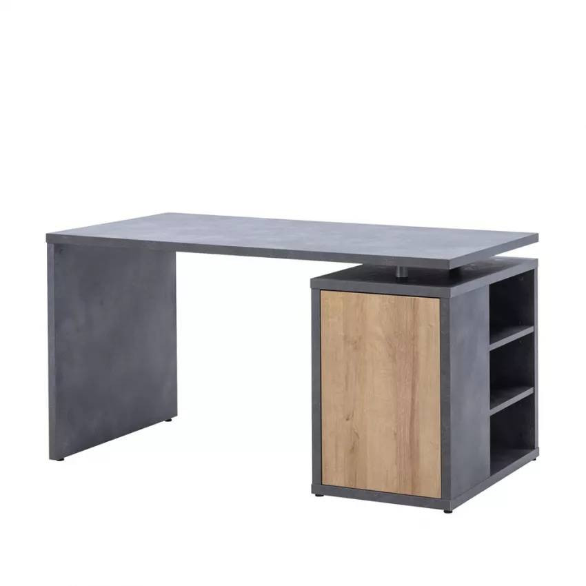 Scrivania in legno scaffale e porta 140x69cm moderna robusta Domenica