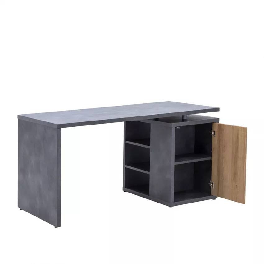 Scrivania in legno scaffale e porta 140x69cm moderna robusta Domenica