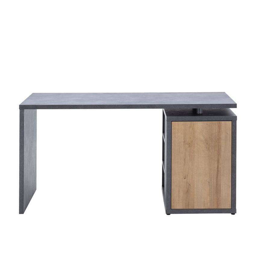 Scrivania in legno scaffale e porta 140x69cm moderna robusta Domenica