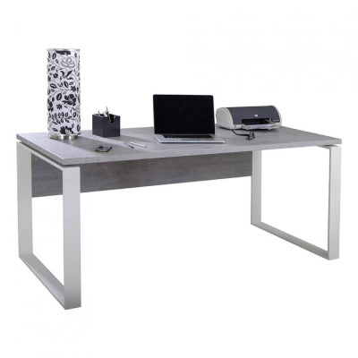 Scrivania smartworking professionale grigio bianco 170x80cm Marco