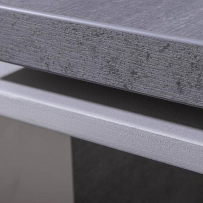 Scrivania smartworking professionale grigio bianco 170x80cm Marco