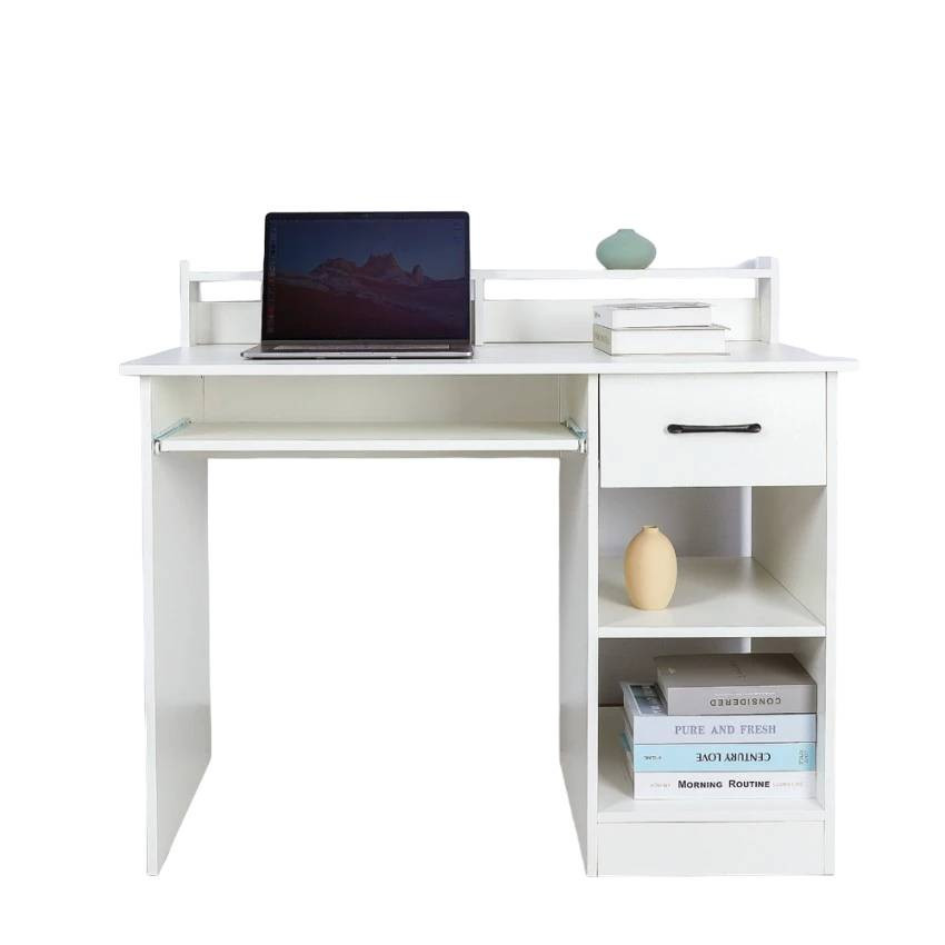 Scrivania compatta alta 106x56 con cassetto e piano scorrevole Renata