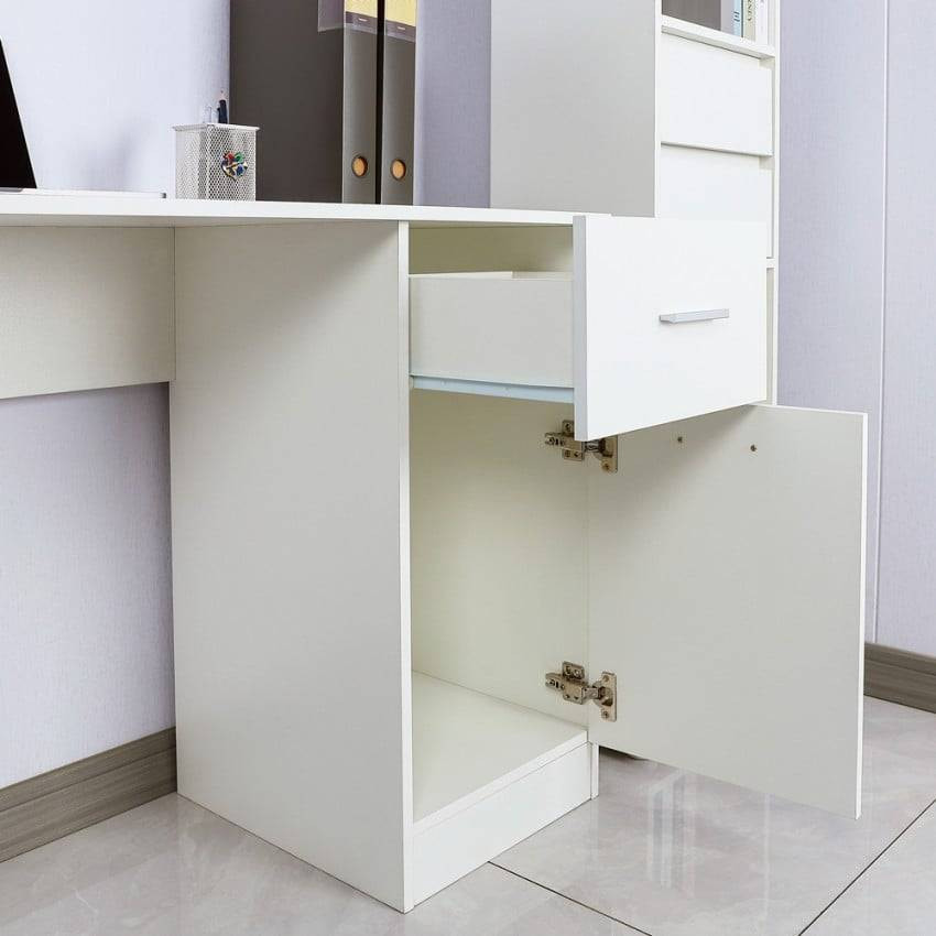 Scrivania compatta moderna con cassetto 110x45x77 cm Silvio