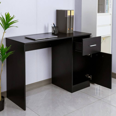 Scrivania moderna compatta robusta nera 110x45 cm Wanda