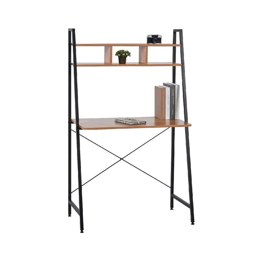 Scrivania minimalista industriale scaffali 84x142 design Damiano