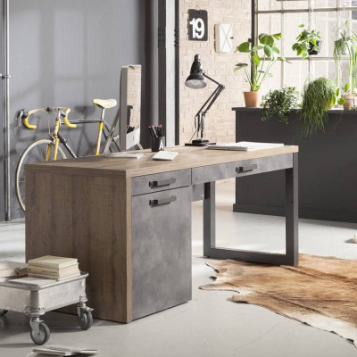 Scrivania da studio 170x69 con cassetti e porta Elisa