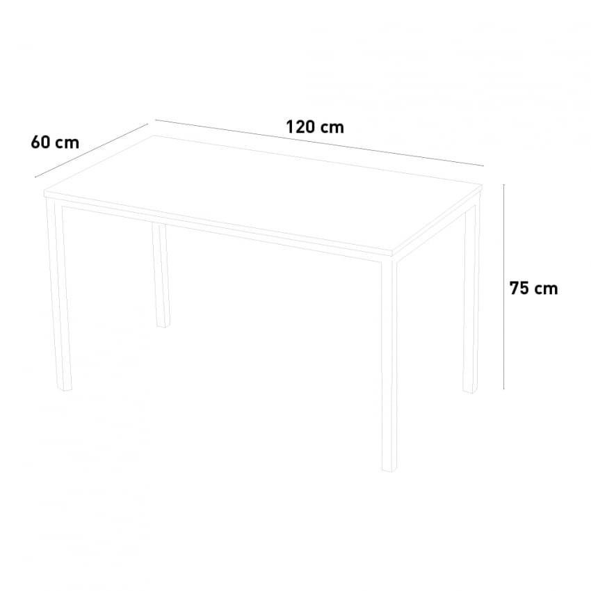 Scrivania 120x60 design moderno industriale minimalista Helena