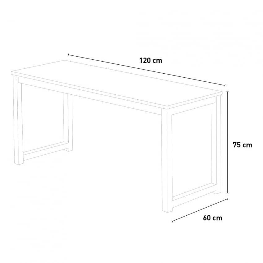 Scrivania design in metallo 120x60 moderna rettangolare Jacopo