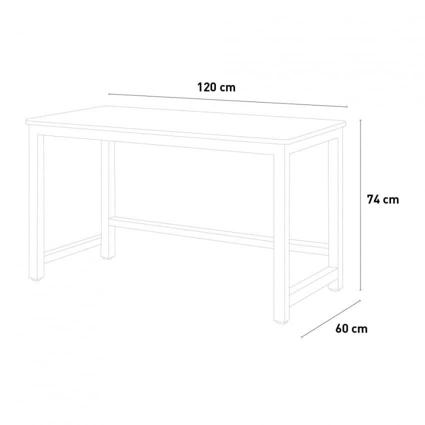 Scrivania design moderno 120x55 cm con compartimento Brigida