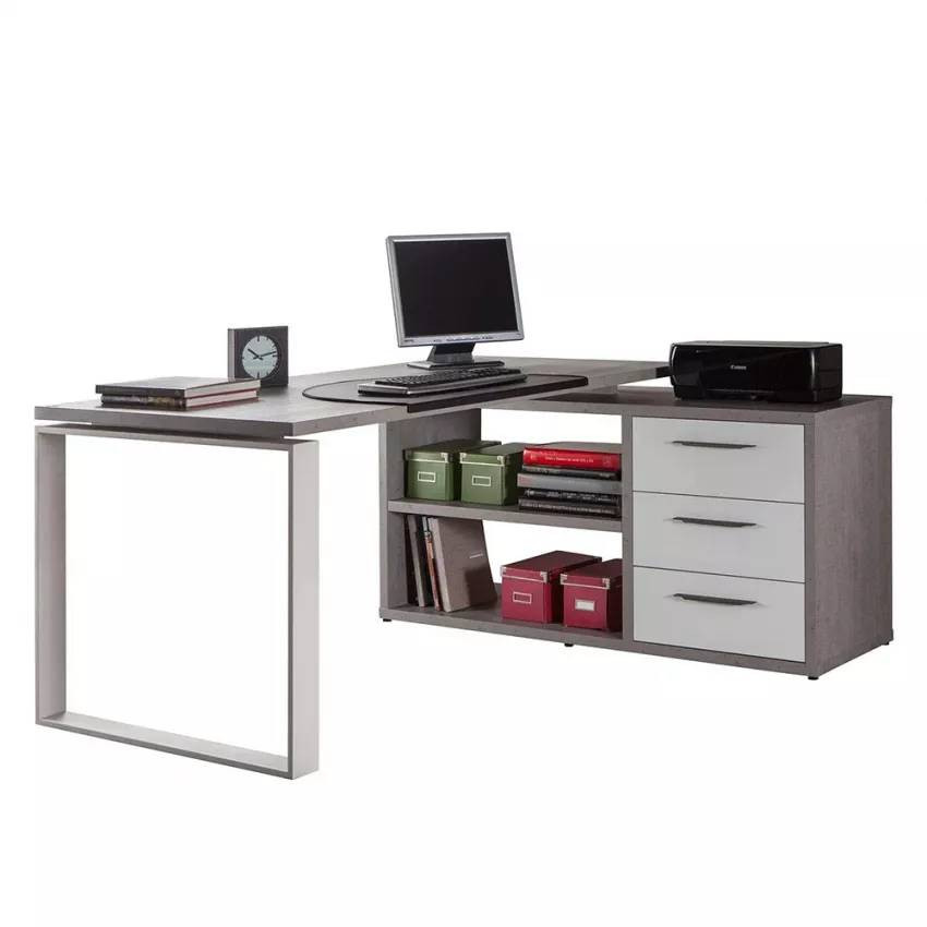 Scrivania ad angolo 170x140 cm robusta moderna minimalista Paolo