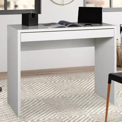 Scrivania in legno 100x40 cassetto moderno lavoro e studio Caterina