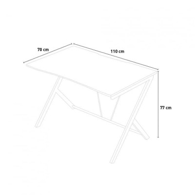 Scrivania da gioco ergonomica supporto cuffie e portabicchiere Erica
