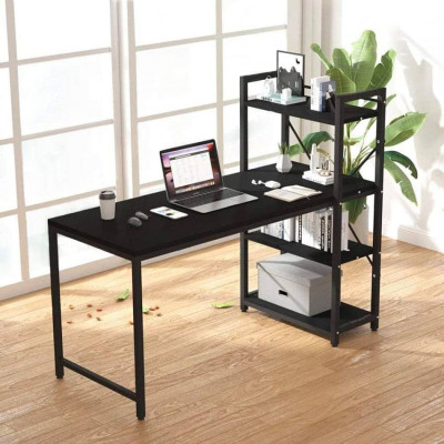 Scrivania studio 120x62 armadio design moderno metallo nero Isabella