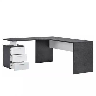 Scrivania ad angolo 180x160 con cassettiera a 3 cassetti Daniela