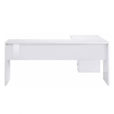 Scrivania angolare moderna 180x160 con comò a 3 cassetti Enrico