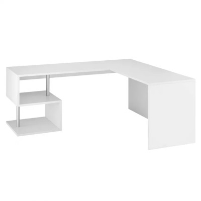Scrivania angolare 180x160 bianca di design moderno Giovanni