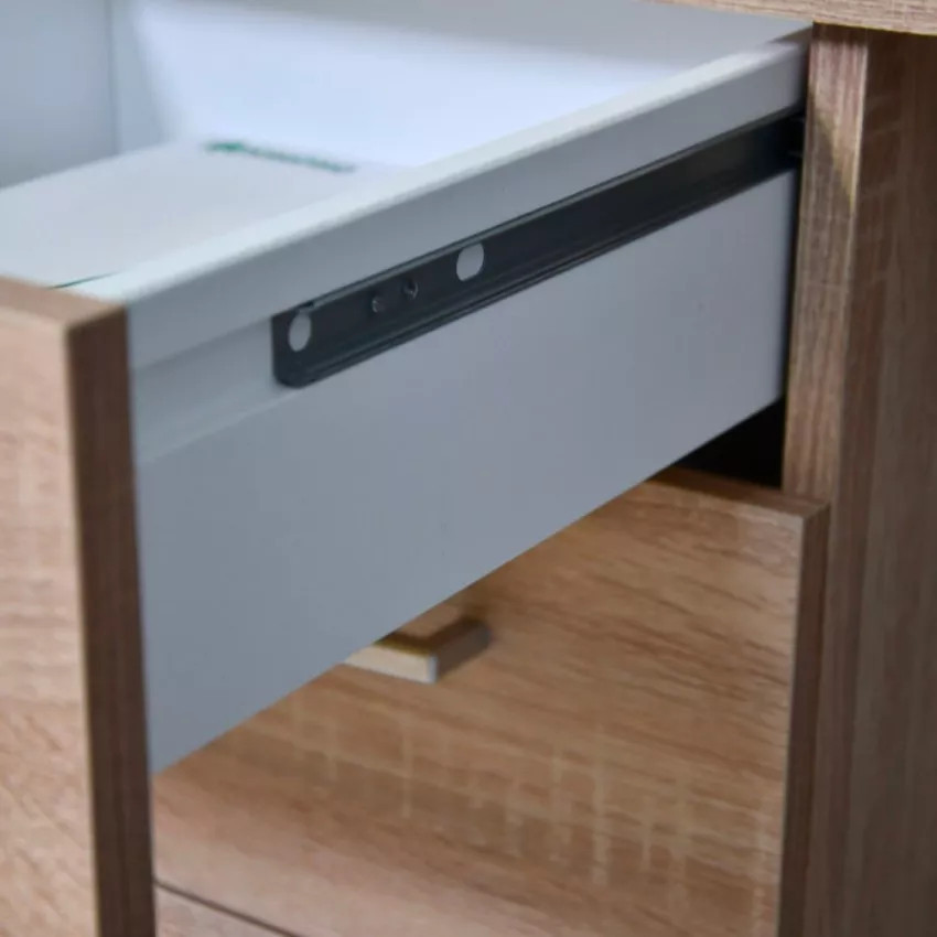 Scrivania moderna in legno con contenitore 4 cassetti design Elena