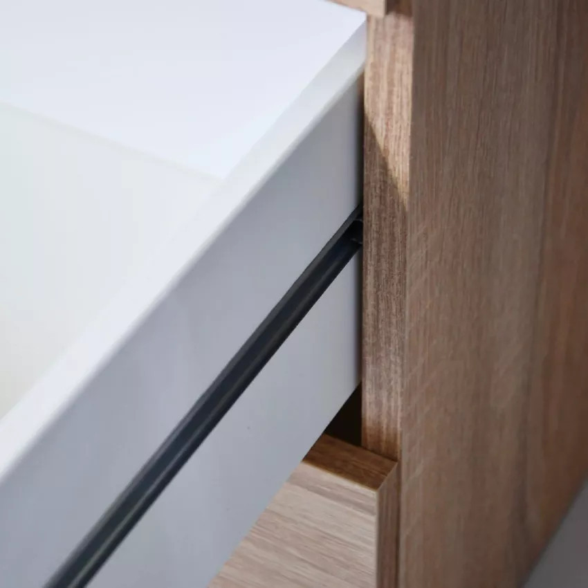 Scrivania moderna in legno con contenitore 4 cassetti design Elena