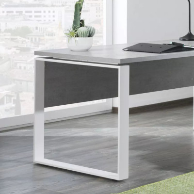 Scrivania smartworking professionale grigio bianco 170x80cm Marco