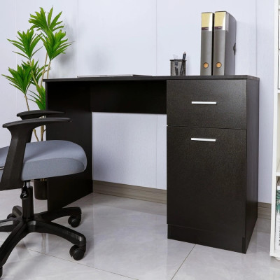 Scrivania moderna compatta robusta nera 110x45 cm Wanda