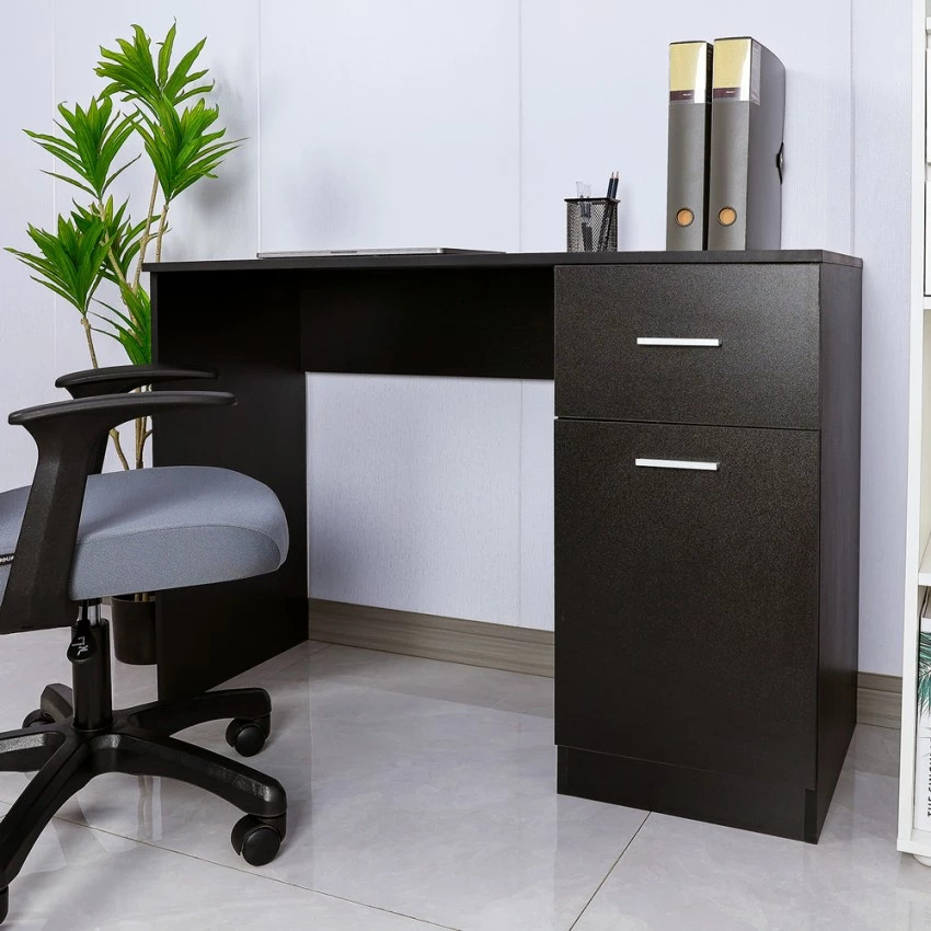 Scrivania moderna compatta robusta nera 110x45 cm Wanda