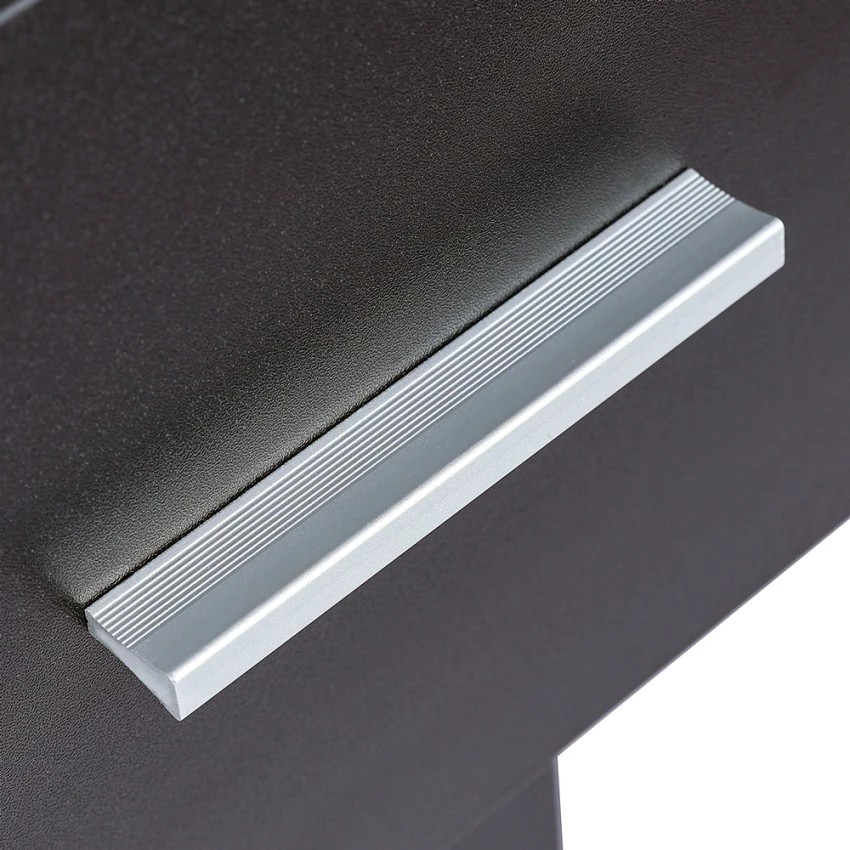 Scrivania moderna compatta robusta nera 110x45 cm Wanda