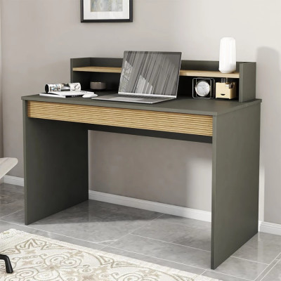 Scrivania in legno di design moderno ribalta e libreria 120x60 Brando