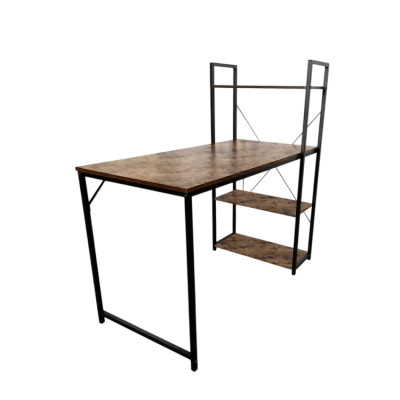 Scrivania industriale armadio 120x62 in metallo effetto legno Pasquale