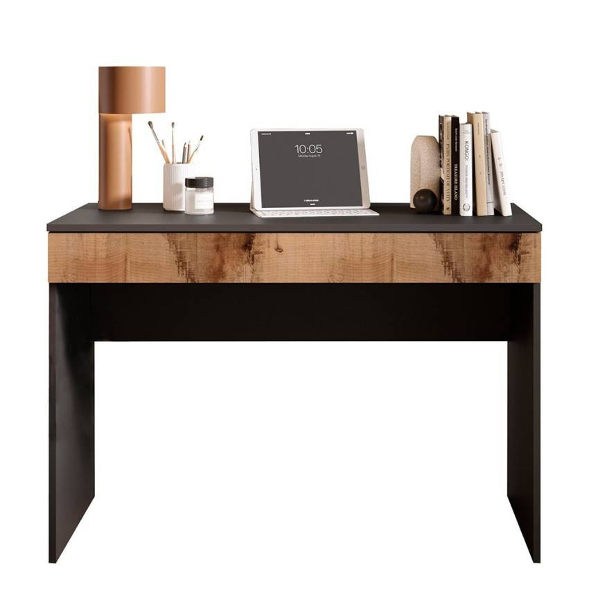 Scrivania moderna con contenitore 110x50x76 cm studio e lavoro Piero