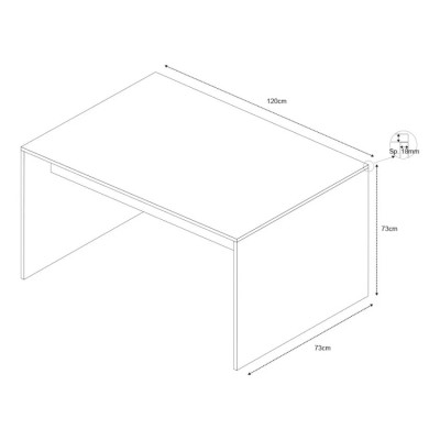 Scrivania intelligente 120X73 robusto design moderno Grazia