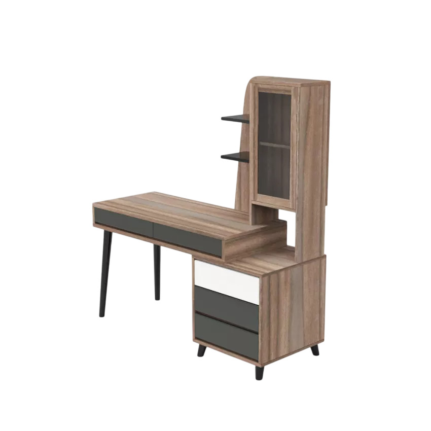 Scrivania design moderno 120x55 cm con compartimento Luca