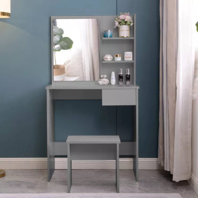 Postazione trucco angolare con 3 specchi LED design moderno Hepburn