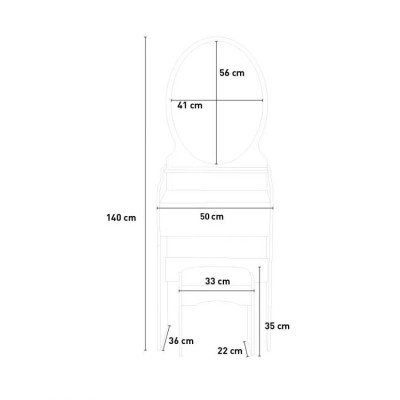 Postazione trucco coiffeuse con specchio design moderno Witherspoon