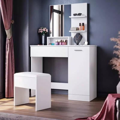 Postazione trucco con cassetto e specchio moderno Ryan