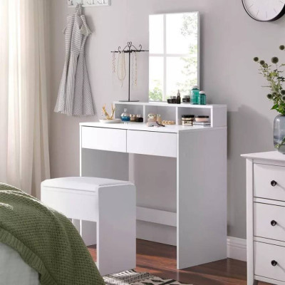 Postazione trucco moderno con specchio e cassetti Hayek