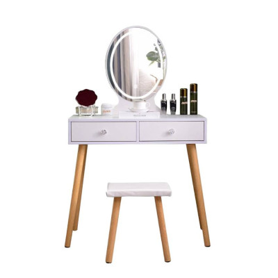 Postazione trucco moderno con specchio LED cassetti e sgabello Lopez