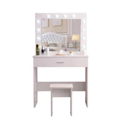 Postazione trucco con specchio LED e sgabello Headey