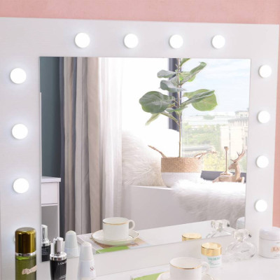 Postazione trucco con specchio LED e sgabello Headey