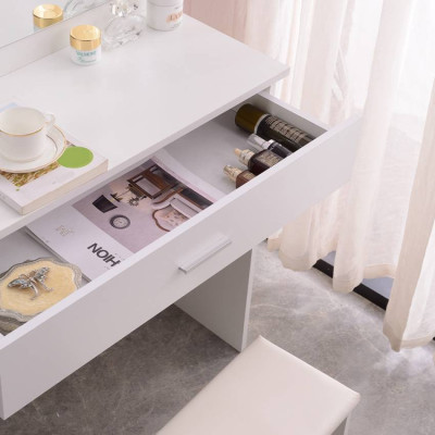 Postazione trucco con specchio LED e sgabello Headey