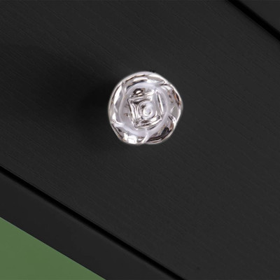 Postazione trucco nero con cassetti e specchio LED Williams