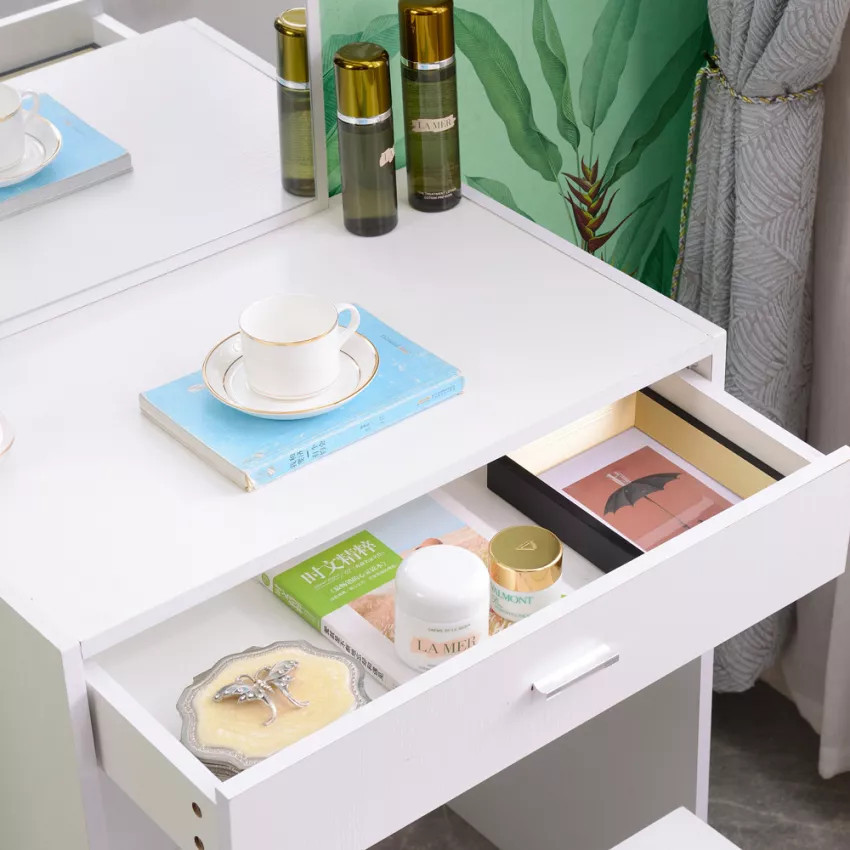 Postazione trucco coiffeuse di design moderno con sgabello Roberts