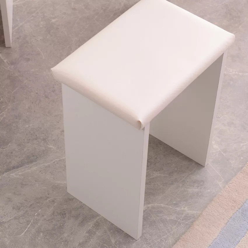 Postazione trucco angolare con 3 specchi LED design moderno Johansson