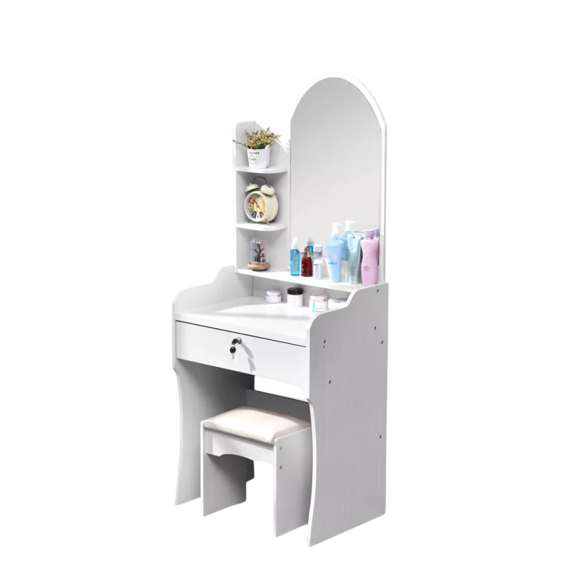 Postazione trucco con specchio e sgabello moderno Bullock