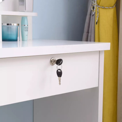 Postazione trucco con sgabello e specchio Lawrence