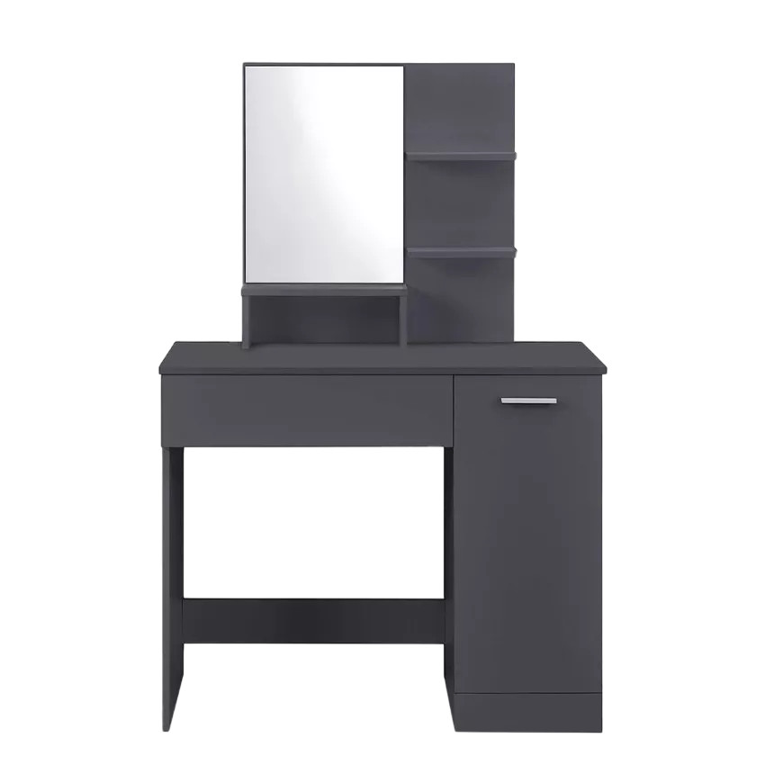 Postazione trucco con cassetto sgabello e specchio Mirren