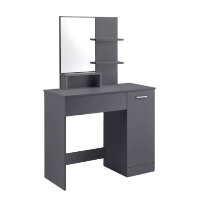 Postazione trucco con cassetto sgabello e specchio Mirren