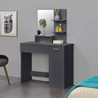 Postazione trucco con cassetto sgabello e specchio Mirren